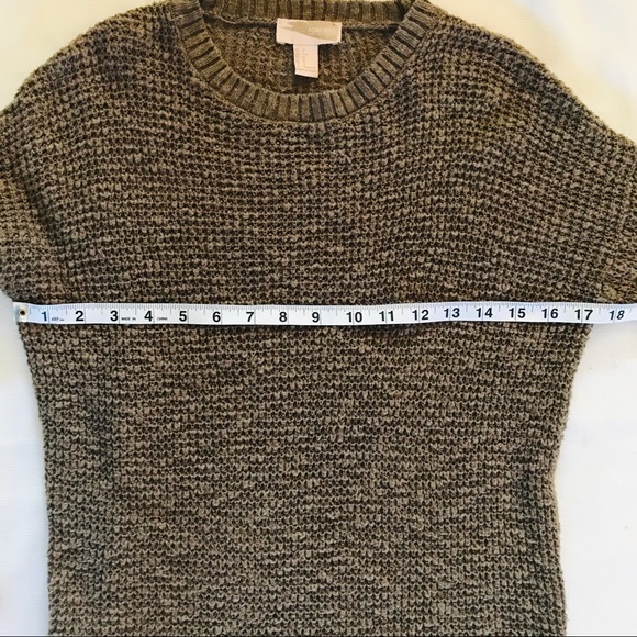Forever 21 Small Cable Knit Sweater Green Gray Top - Picture 2 of 6